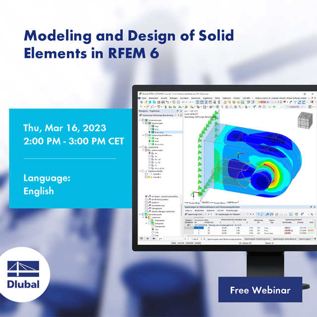 Modelado y diseño de elementos de sólidos en RFEM 6